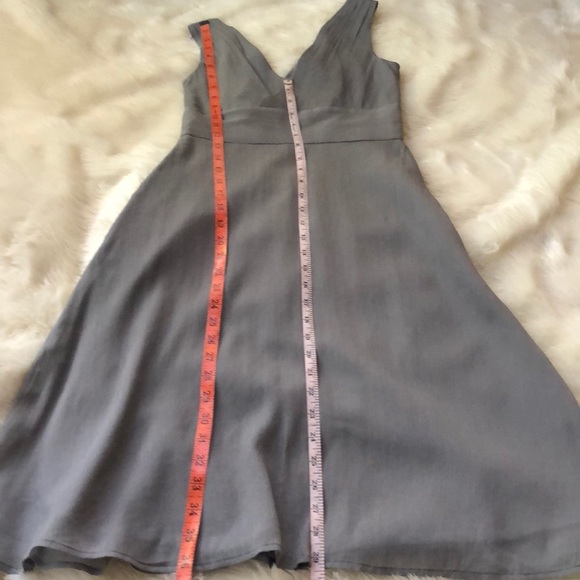 J.Crew silk cocktail party dress gray fully lined - Picture 8 of 8